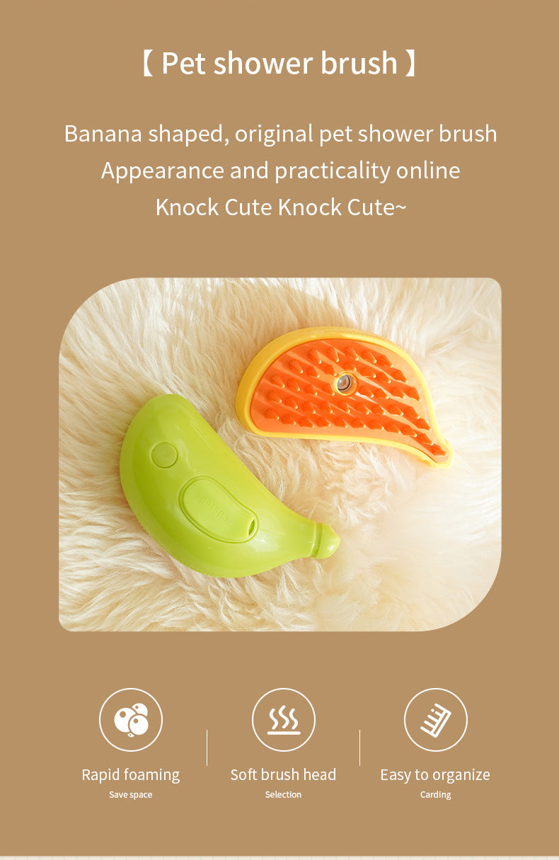 Rechargeable Mist Spray Pet Grooming Brush for Cats & Dogs