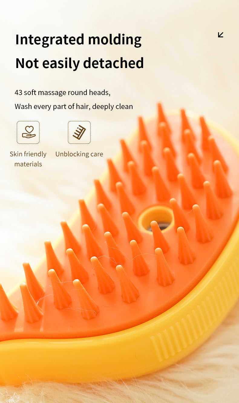 Rechargeable Mist Spray Pet Grooming Brush for Cats & Dogs