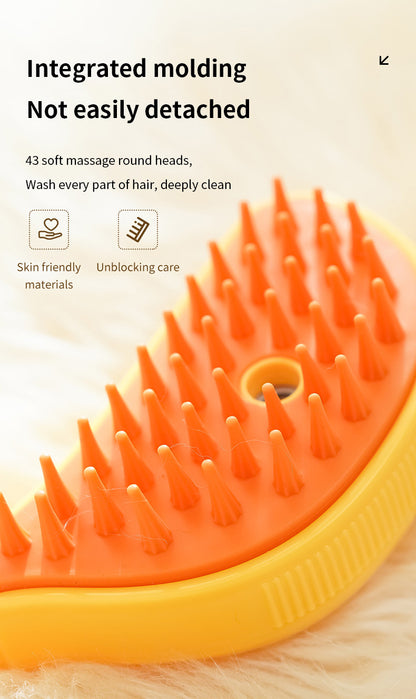 Rechargeable Mist Spray Pet Grooming Brush for Cats & Dogs