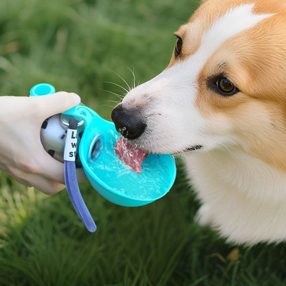 Portable Dog Water Bottle with Foldable Bowl – 285ml