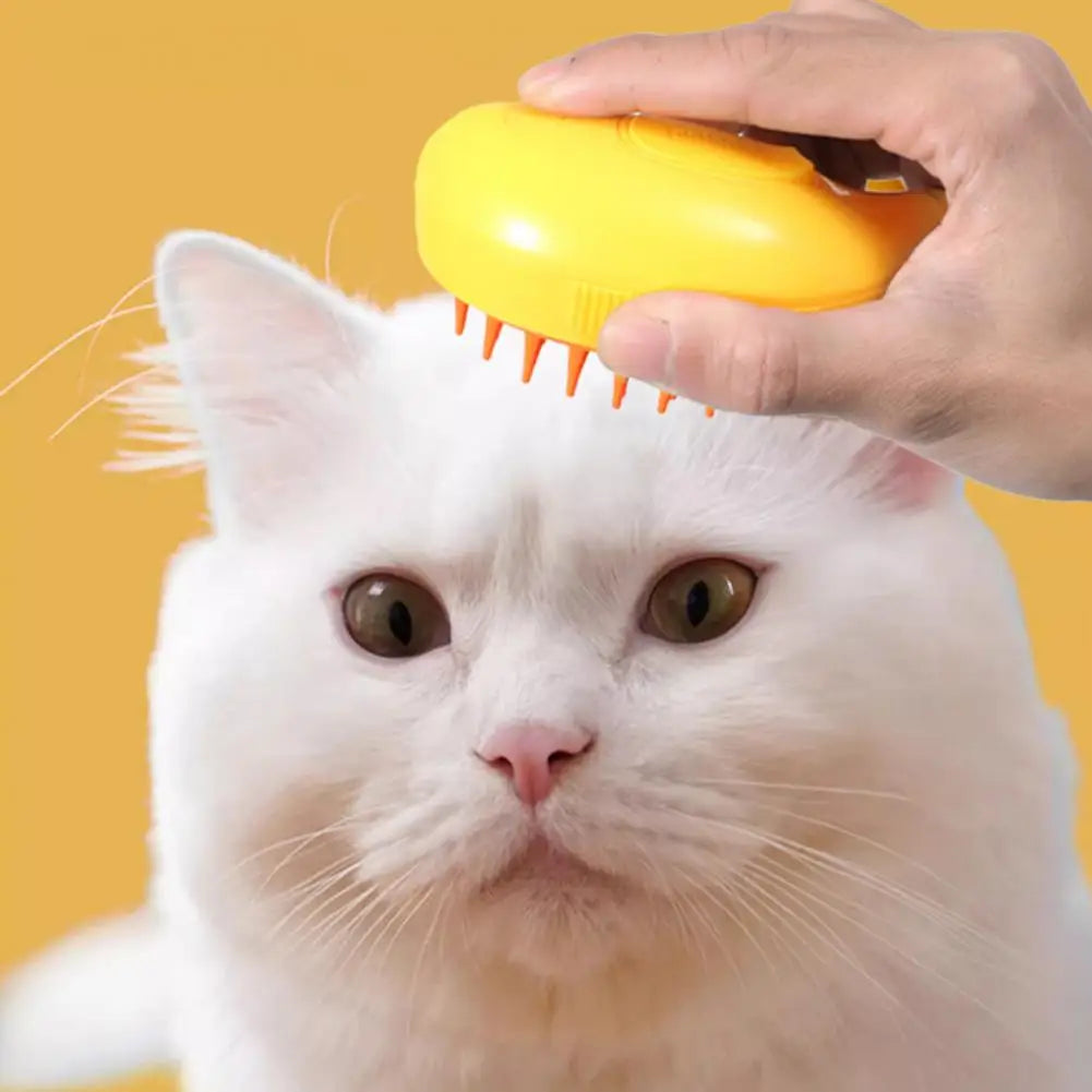 Rechargeable Mist Spray Pet Grooming Brush for Cats & Dogs