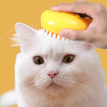 Rechargeable Mist Spray Pet Grooming Brush for Cats & Dogs