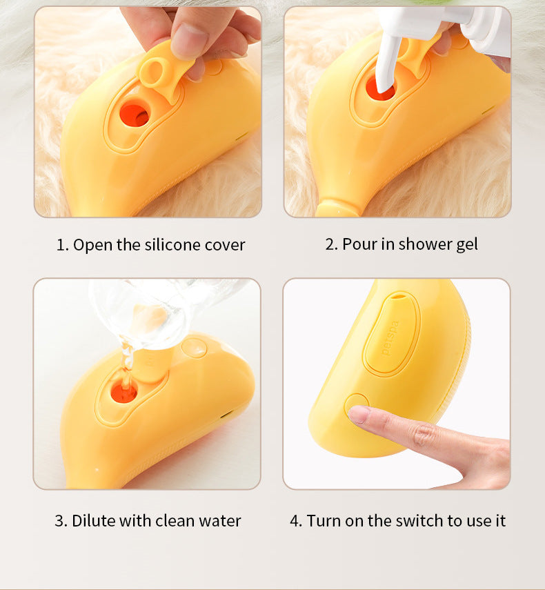 Rechargeable Mist Spray Pet Grooming Brush for Cats & Dogs