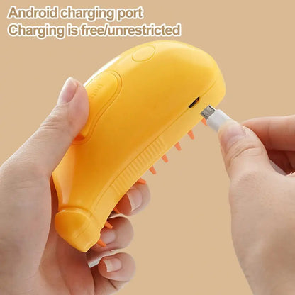 Rechargeable Mist Spray Pet Grooming Brush for Cats & Dogs