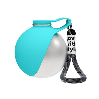 Portable Dog Water Bottle with Foldable Bowl – 285ml