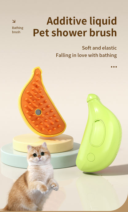 Rechargeable Mist Spray Pet Grooming Brush for Cats & Dogs