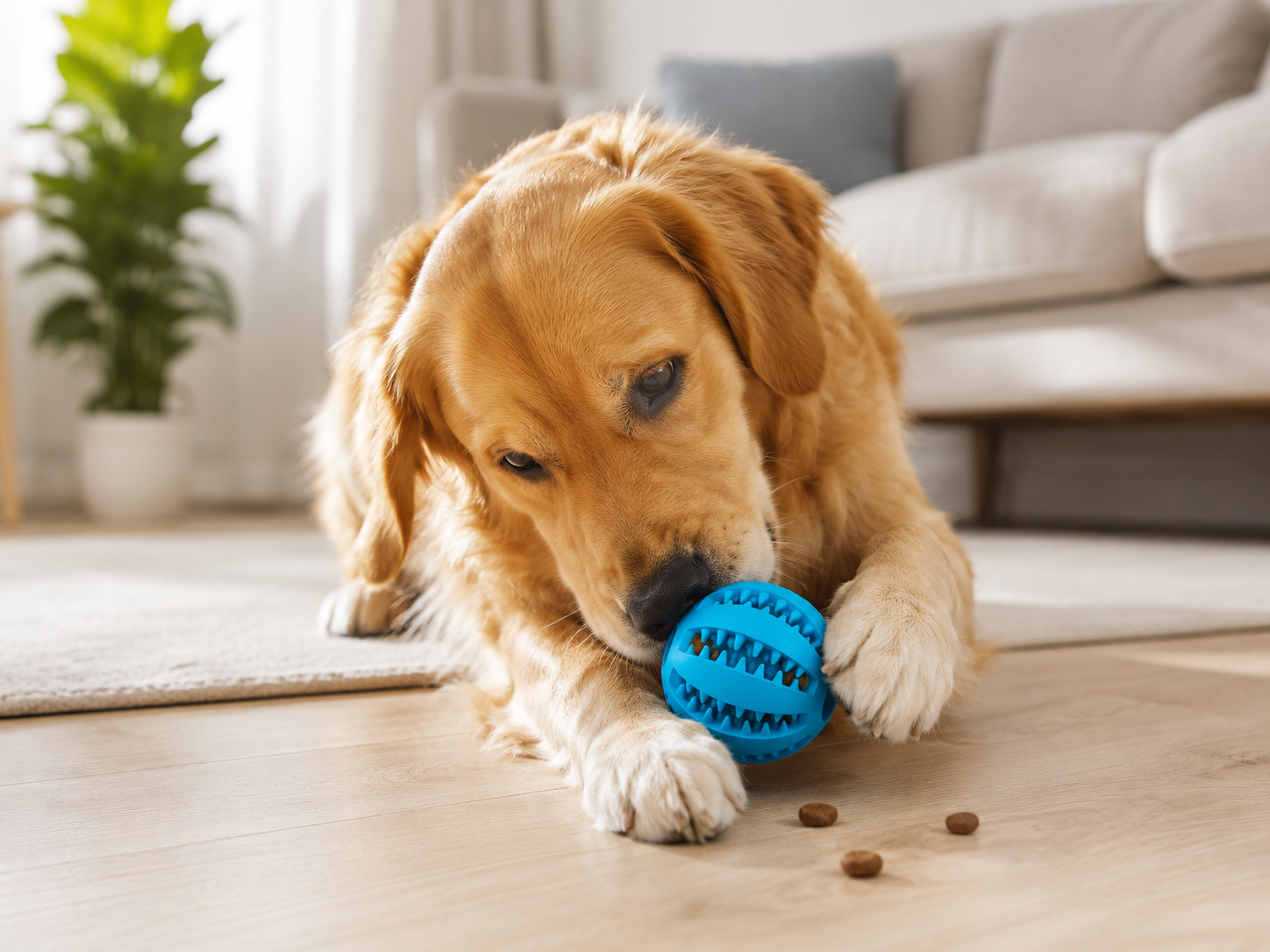 Rubber Treat Dispensing Dog Chew Ball