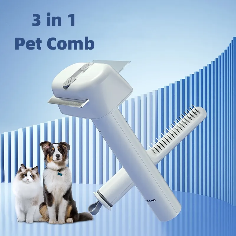 3-in-1 Pet Dematting Comb for Cats & Dogs