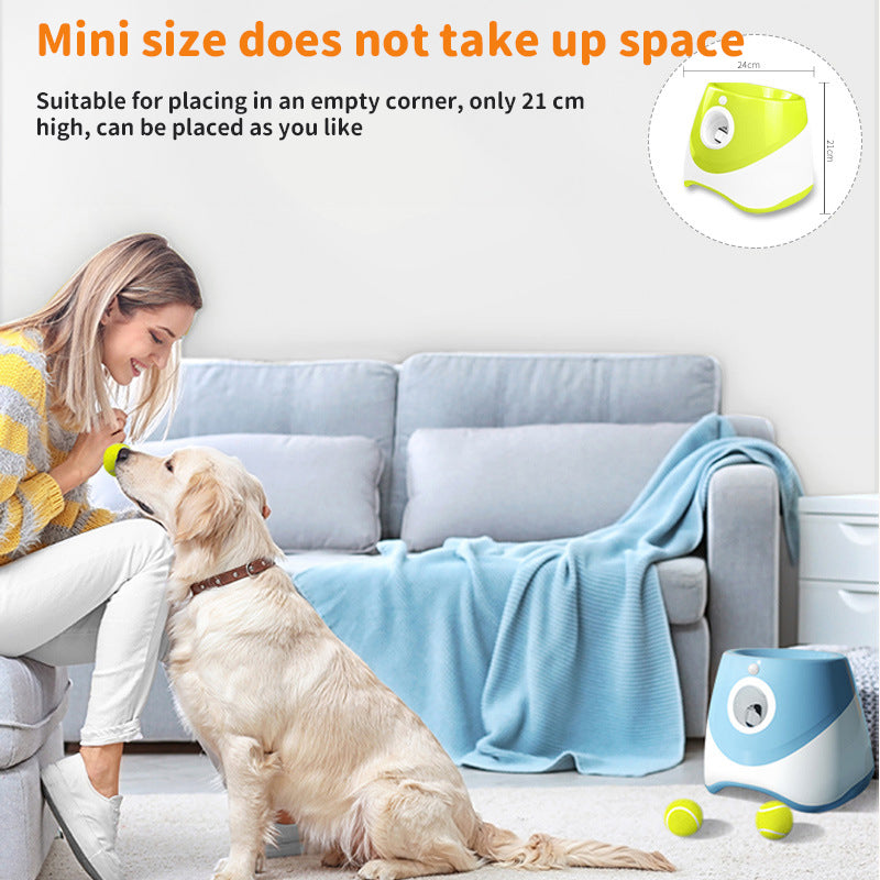 Mini Automatic Dog Ball Launcher with 3 Tennis Balls
